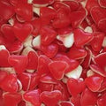 Cœurs rouge et blanc Lisses 100g