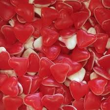 Cœurs rouge et blanc Lisses 100g