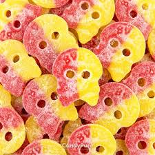 Bubs crânes citron-Framboise acidulé 100g
